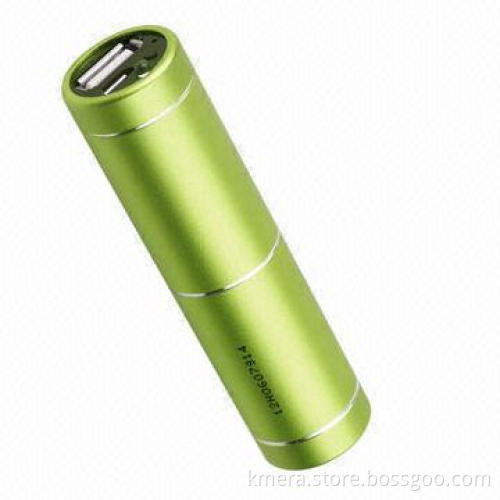 Power Bank, 1,600mAh, Smart Tube Mobile Power and Backup Battery with High LED Flashlight
